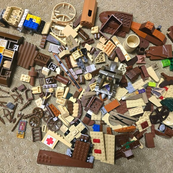 Lego and Compatible with Lego Building Blocks Tools Brown Tan Lot GA156 - Picture 4 of 9
